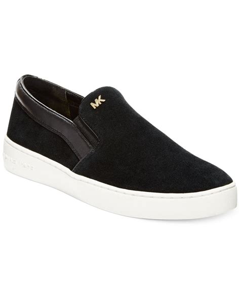 michael michael kors keaton slip-on sneakers|Michael Kors leather slip ons.